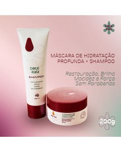 Kit Mascara e Shampoo Doce Raiz de Extrato de Batata Doce para Maciez